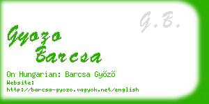 gyozo barcsa business card